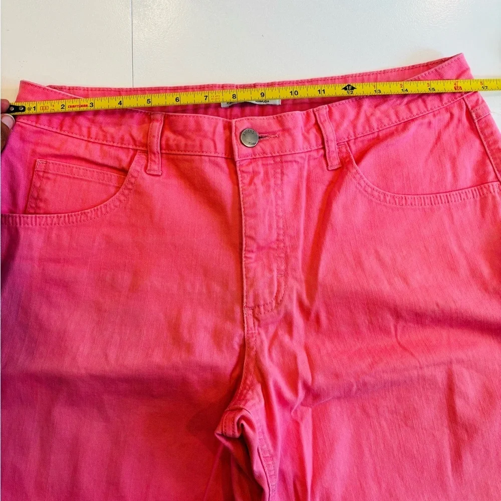 Riders by Lee Pink Flat Front Cotton Shorts mid rise Bermuda size 12 M - Picture 4 of 8